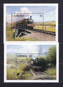 Liberia 1483-1484 MNH Trains, Locomotives