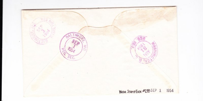 KAPPYS STAMPS  USA #832c 1954 FIRST DAY COVER  HS102