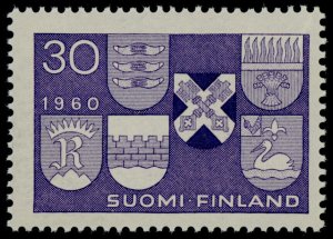 Finland 366 MNH Crests of six new Towns