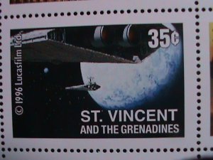 ​ST.VINCENT-1996-SC# 2269a  STARWAR-INSPACE BAR-LUKE-EMPIOR-WING FIGHTER-S/S