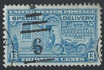 US #E17 13¢ Postman & Motorcycle