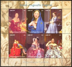 Mozambique 2004 INGRES Paintings Sheet Perforated Mint (NH)