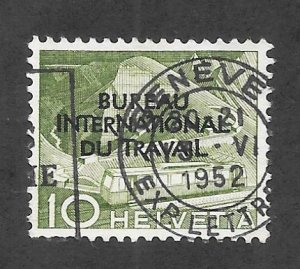 Switzerland Scott #3O84 Used 10c Int Labor Bureau Official stamp 2019 CV $3.50