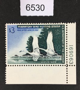 US  # RW33 MINT OG NH VF+ PLATE SINGLE POST OFFICE FRESH CHOICE LOT #L 6530