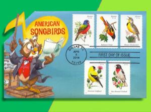 Avian Choir on New Songbirds Pop-Up FDC!  Two-cover set! 