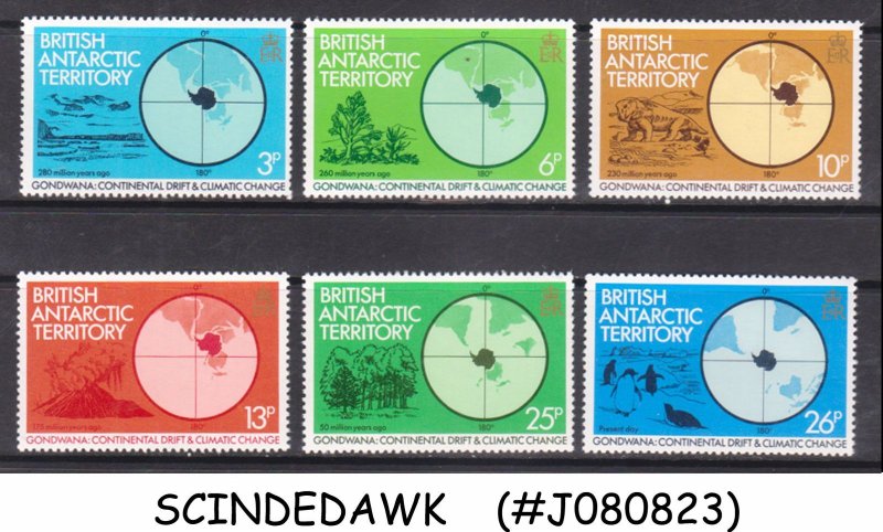 BRITISH ANTARCTIC TERRITORY - 1982 CONTINENTAL DRIFT & CLIMATE CHANGE - 6V - MNH