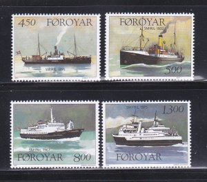 Faroe Islands 352-355 Set MNH Ships Named Smyril (C)