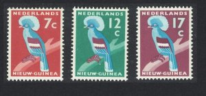 Neth. New Guinea Blue-crowned Pigeon Birds 3v 1959 MNH SC#24=28 SG#60-62