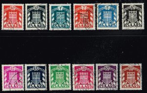 Saar,Sc.#O27 - O38 used, official Stamps Coat of arms of the Saar