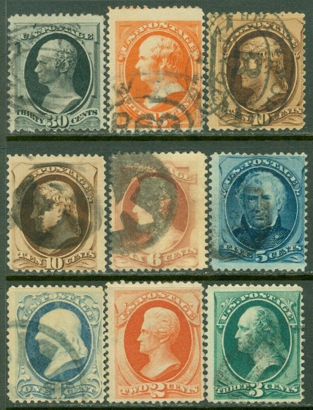 EDW1949SELL : USA 1879 Scott #182-90 Used. Light cancels. Nice set. Catalog $262