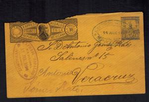 1896 Jalapa Hidalgo Mexico Express Mail Cover to Veracruz
