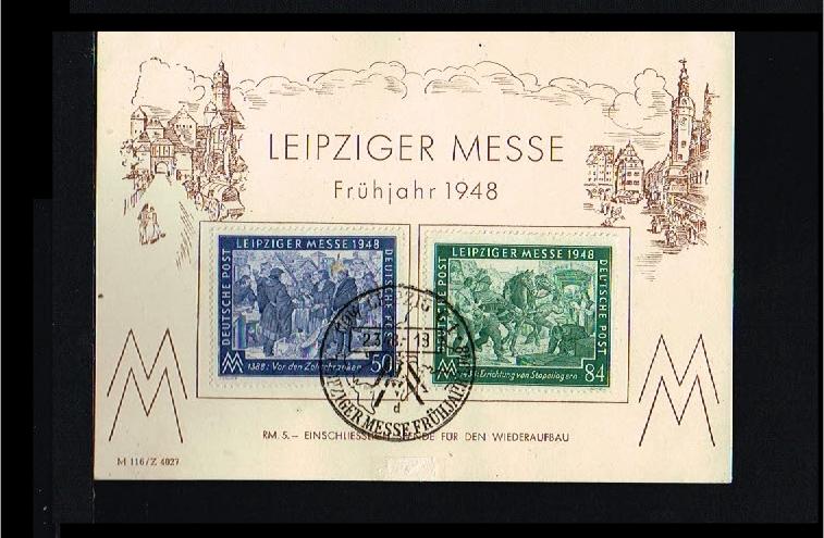 1948 - Allied Occupation Card FDC - Leipziger Frühjahrsmesse [A78_071]