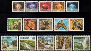 Rhodesia - 1978 Definitive Set MNH** SG 555-569