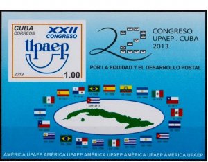 CUBA Sc# 5434  UPAEP CONGRESS  Souvenir Sheet  2013  MNH mint