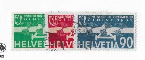 Switzerland Sc #C16-C18  set of 3 airmails used VF