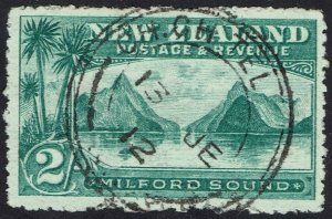 NEW ZEALAND 1902 MILFORD SOUND 2/- WMK STAR NZ PERF 14 USED
