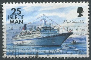 Isle of Man Sc#548b Used, 25p multi, Definitives: Ships (1993)