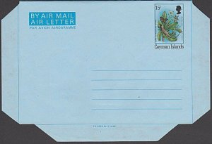 CAYMAN IS 15c lizard / butterfly aerogramme unused..........................J742