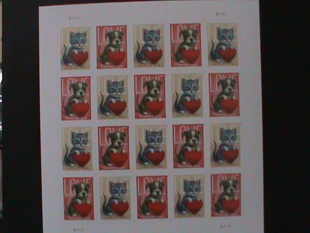 ​UNITED STATES-2022-FOREVER LOVE CAT & DOG MINISHEET OF 20 MNH-VERY FINE