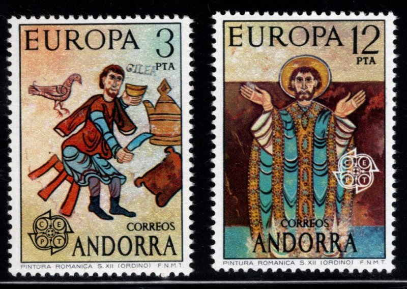 Andorra  (Spanish) Scott 87-88 complete MH*  Europa set 1975