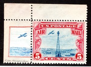 Scott C11, Ken Michaelsen Remarque, 5c, Air Post, Beacon on Rocky Mountains, MNH