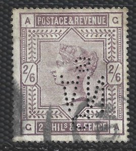 Great Britain Sc #96 Used Perfin