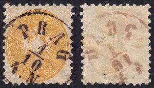 Austria - 1864 - Scott #22 - used - PRAG pmk Czech Republic