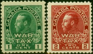 Canada 1915 War Tax Perf 12 Set of 2 SG228-229 V.F VLMM 