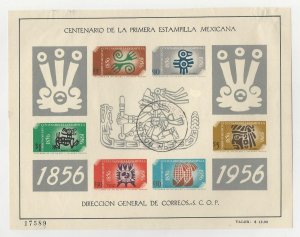 Mexico, Postage Stamp, #896a Used, 1956 Sheet, JFZ