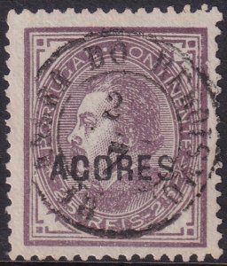Azores 1880 Sc 39 used Angra cancel