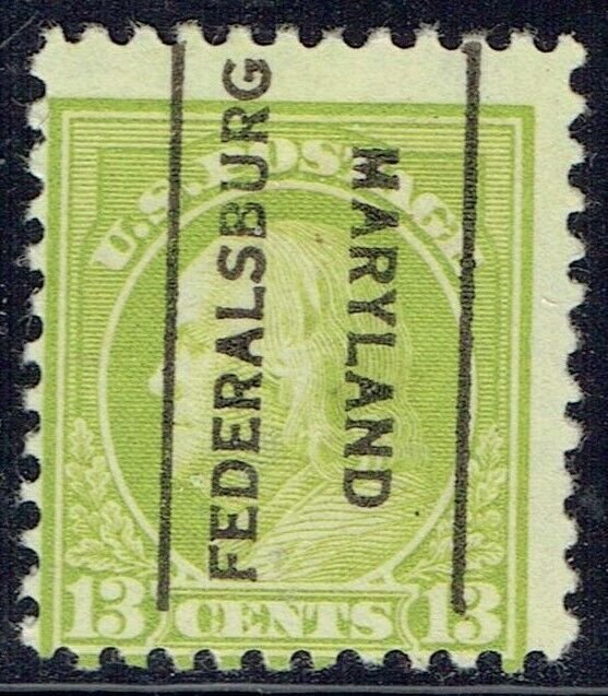 1917 13c W/F w/precancel ERROR f/FEDERALSBURG MD 513-L-3TS UP. QUITE SCARCE!!