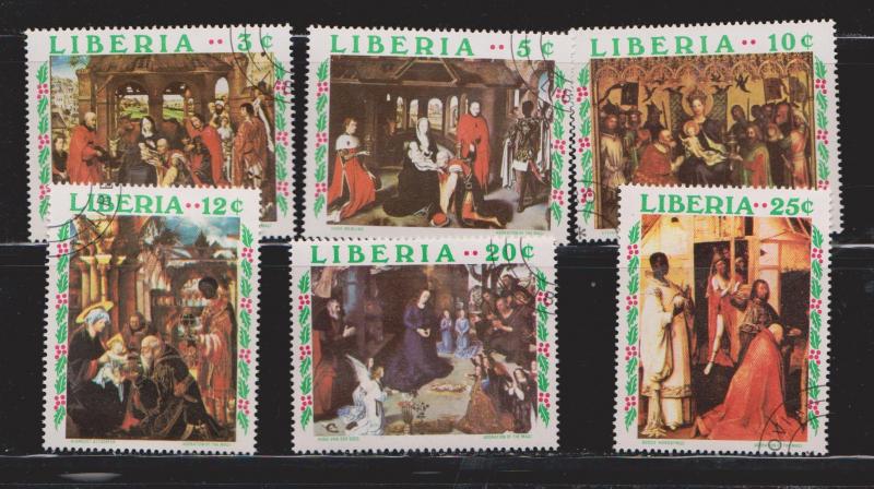 LIBERIA - Small Lot Of Used Christmas Stamps