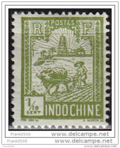 Indo China 1927, Plowing Near Tower of Confucius, 1/2c, sc#115, MH