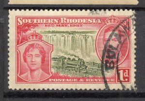 Southern Rhodesia 1937 Issue Fine Used 1d. NW-117488