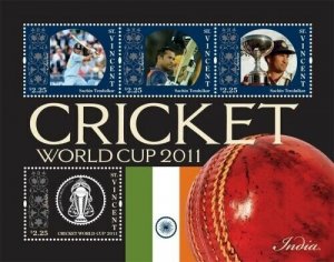 St. Vincent 2011 - Cricket World Cup India - Sheet of 4 Stamps Scott 3766 - MNH