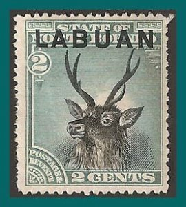 Labuan 1894 Sambar Stag, p15 mint  #50,SG63