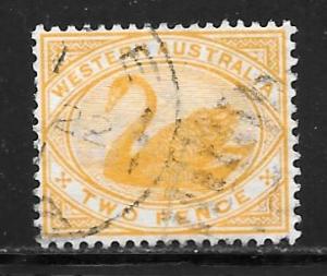 Australian States Western Australia 74: 2p Swan, used, F