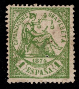 Spain Scott 208 Used stamp Telegraph Punch cancel left in stamp