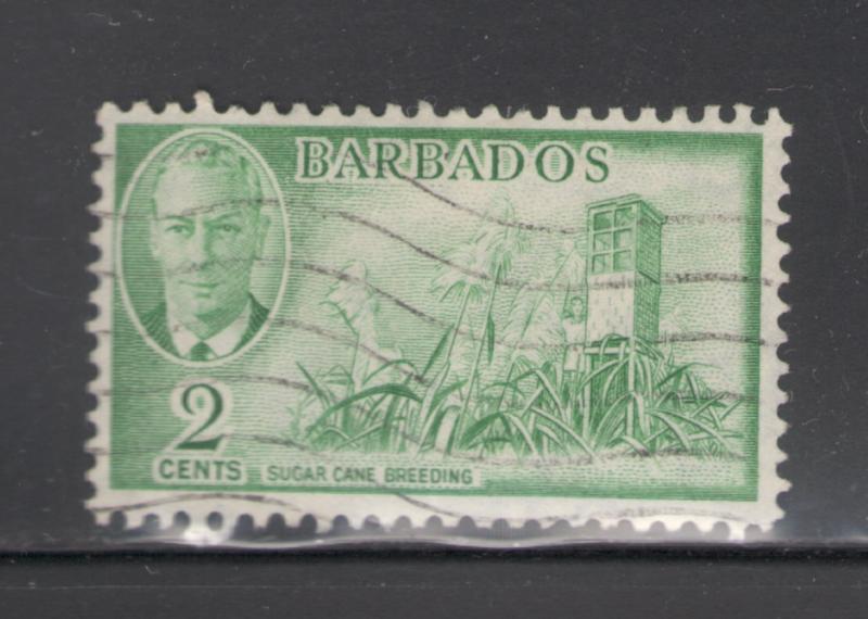 Barbados 1950 King George VI 2c Scott # 217 Used