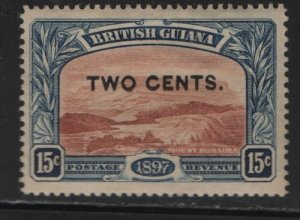 BRITISH GUIANA,  159   NO GUM