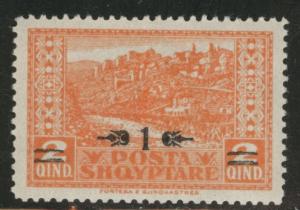 Albania Shqiperise Scott 163 MH* overprint CV$2.75