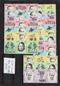 DDR  B106-10   MNH   ALL 20   COMBINATIONS