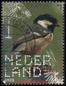 Netherlands 1614b - Used - 1 (91c) Coal Tit (2020) (cv $2.25)