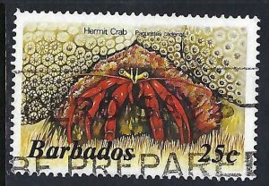 Barbados 646 VFU CRAB CV1.90 Q487-3