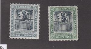 BARBADOS # 102-103 VF-MH CAT VALUE $30+