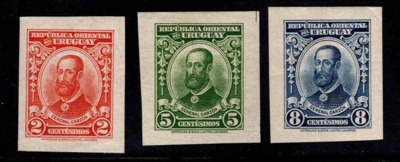 Uruguay Scott 391-393 MH* Imperforate stamp set