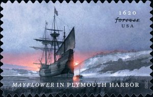 #5524 2020 Mayflower in Plymouth Harbor - MNH