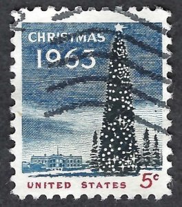 United States #1240 5¢ Christmas Tree (1963). Used.