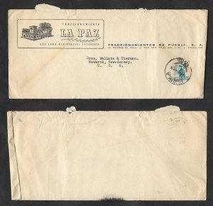 SD)1948 MEXICO POST OFFICE 15C SCT 825, COMMERCIAL ENVELOPE FOR FRACTIONING LA