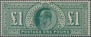 MOMEN: GREAT BRITAIN SG #266 1902 MINT OG NH £3,000 DIENA CERT LOT #67150-2